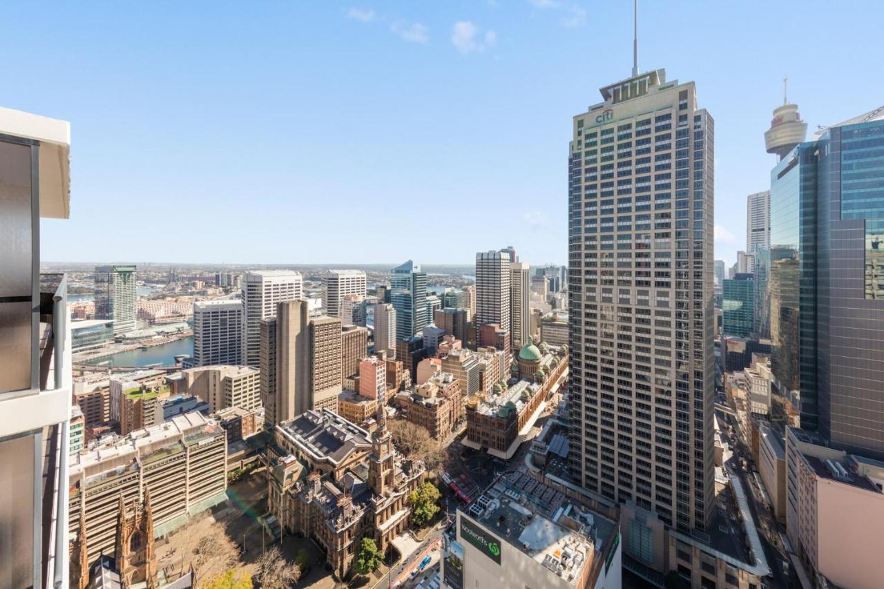 Meriton Suites Pitt Street, Сидней Экстерьер фото The view from the apartment